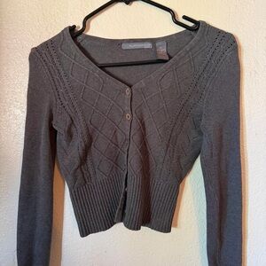 Hillard & Hanson Charcoal Knit Cardigan